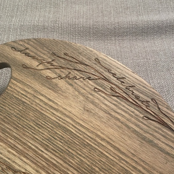 The Pampered Chef Ash Wood Oval Serving Board or Cutting Tray Small Charcuterie - Picture 5 of 10